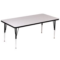 Correll Rectangular Gray Granite Finish 19" - 29" Adjustable Height High Pressure Top Activity Table