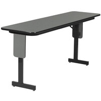Correll 18 inch x 72 inch Montana Granite Premium Laminate High Pressure Folding Seminar Table with Panel Legs
