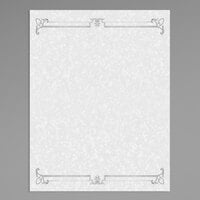 Choice 8 1/2" x 11" Menu Paper - Blue Swirl Border - 100/Pack