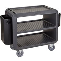 Cambro QCTB110 Service Cart Pro 16 inch x 7 inch x 21 inch Black Large Quick Connect Bin