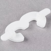3/4 inch White Molded Plastic Number 3 Deli Tag Insert - 50/Set