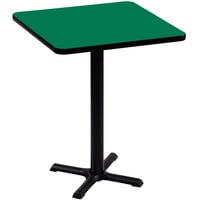 Correll 42" Square Green Finish Bar Height High Pressure Cafe / Breakroom Table