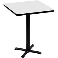 Correll 30" Square White Finish Bar Height High Pressure Cafe / Breakroom Table
