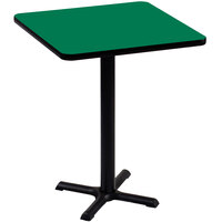 Correll 36" Square Green Finish Bar Height High Pressure Cafe / Breakroom Table