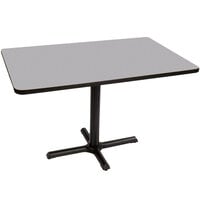 Correll 30" x 48" Rectangular Gray Granite Finish Standard Height High Pressure Cafe / Breakroom Table