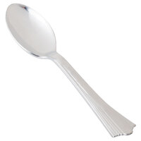 Silver Visions 6 1/4" Heavy Weight Silver Plastic Spoon - 600/Case