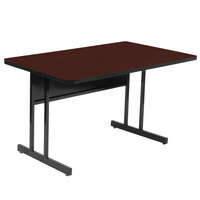 Correll 30" x 48" Rectangular Cherry Finish High Pressure Top Desk Height Computer and Training Table