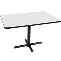Correll 30 inch x 42 inch Rectangular White Finish Standard Height High Pressure Cafe / Breakroom Table
