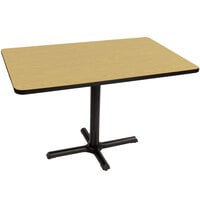 Correll 30" x 48" Rectangular Fusion Maple Finish Standard Height High Pressure Cafe / Breakroom Table