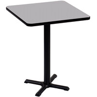 Correll 36" Square Gray Granite Finish Bar Height High Pressure Cafe / Breakroom Table