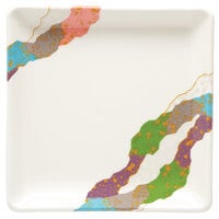 GET 252-18-CO 7 inch x 7 inch Contemporary Melamine Square Plate - 12/Pack