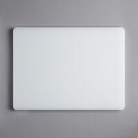 24 inch x 18 inch x 1 1/8 inch White Polyethylene Cutting Board