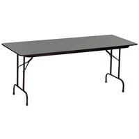 Correll 18" x 72" Montana Granite Finish Premium Laminate 3/4" High Pressure Heavy-Duty Folding Table