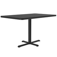 Correll 30" x 42" Rectangular Black Granite Finish Standard Height High Pressure Cafe / Breakroom Table