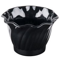 Cambro SRB5110 5 oz. Black Plastic Swirl Bowl - 24/Case