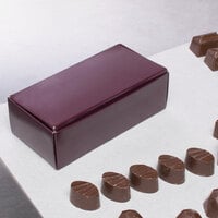 5 1/2 inch x 2 3/4 inch x 1 3/4 inch 1-Piece 1/2 lb. Burgundy Candy Box - 250/Case