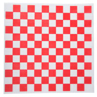 Choice 12" x 12" Red Check Deli Sandwich Wrap Paper - 5000/Case