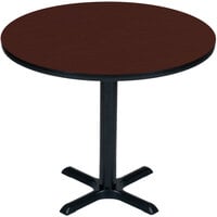 Correll 42" Round Cherry Finish Bar Height High Pressure Cafe / Breakroom Table