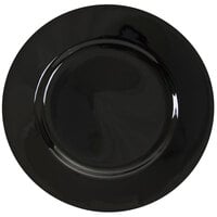 10 Strawberry Street BRB0004 Black Rim 7 3/4 inch Porcelain Salad Plate - 24/Case