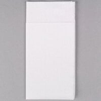 Hoffmaster 066033 15" x 17" White Quickset Linen-Like Dinner Napkin - 300/Case