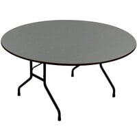 Correll 60" Round Premium Laminate 3/4" Montana Granite Adjustable Height High-Pressure Heavy-Duty Folding Table