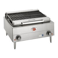 Wells 5H-B40-208 24 inch Stainless Steel Electric Charbroiler with Two Control Knobs - 208V, 5400W