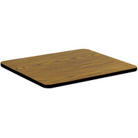 Correll 30 inch Square Medium Oak Finish High Pressure Bar & Cafe Table Top