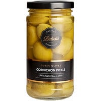 Belosa 12 oz. Cornichon Pickle Stuffed Queen Olives