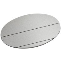 Cawley 1 3/4 inch x 2 1/2 inch Customizable Silver Plastic Oval Nametag