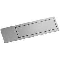Cawley 1" x 3" Customizable Silver Plastic Rectangle Nametag