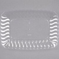 Fineline Flairware 257-CL Clear 5" x 7" Plastic Snack Tray - 252/Case