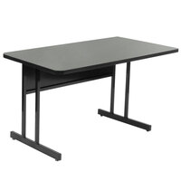 Correll 24" x 48" Montana Granite Rectangular Premium Laminate Desk Height High Pressure Top Computer Table