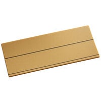 Cawley 1 1/2 inch x 3 inch Customizable Gold Plastic Rectangle Nametag