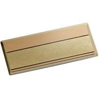 Cawley 1 1/2" x 3" Customizable Gold Premium Metal Rectangle Nametag
