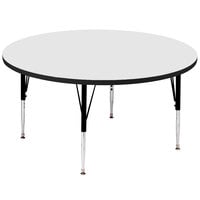 Correll Round 19" - 29" White Adjustable Height High-Pressure Top Activity Table