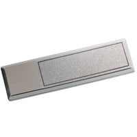Cawley 1 inch x 3 inch Customizable Silver Premium Metal Rectangle Nametag