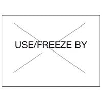 Garvey 2216-08795 2216 Series 7/8" x 5/8" White / Black "USE / FREEZE BY" 1000-Count Two-Line Cross-Cut Pricemarker Label Roll - 9/Pack