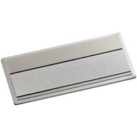 Cawley 1 1/2" x 3" Customizable Silver Premium Metal Rectangle Nametag