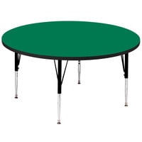 Correll Round 19" - 29" Green Adjustable Height High-Pressure Top Activity Table