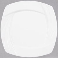 CAC GAD-SQ16 Garden State 10 1/2 inch Bone White Square Porcelain Plate - 12/Case