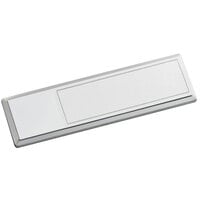 Cawley 1" x 3" Customizable White Premium Metal Rectangle Nametag