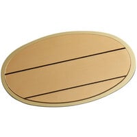 Cawley 1 3/4 inch x 2 1/2 inch Customizable Gold Economy Metal Oval Nametag