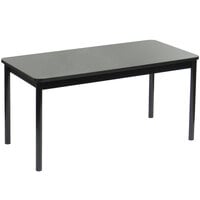 Correll 24 inch x 48 inch Montana Granite Premium Laminate Library Table - 29 inch Height