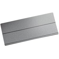 Cawley 1 1/2 inch x 3 inch Customizable Silver Plastic Rectangle Nametag