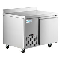 Avantco SS-WD-1R 44 inch Stainless Steel Extra Deep Worktop Refrigerator with 3 1/2 inch Backsplash