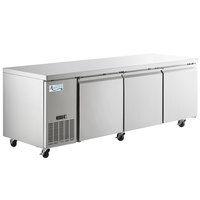 Avantco SS-UD-3R 93 inch Stainless Steel Extra Deep Undercounter Refrigerator
