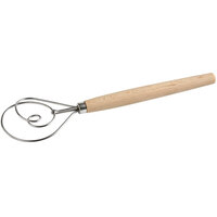 Fox Run 5836 12 inch Stainless Steel Danish Dough Whip / Whisk with Wooden Handle