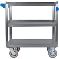 Carlisle UC7032133 3 Shelf Stainless Steel Utility Cart - 33 inch x 21 inch x 32 1/2 inch