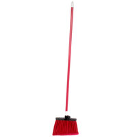 Carlisle 4108205 Sparta Spectrum Duo-Sweep 12" Angled Broom with Red Flagged Bristles and 48" Handle