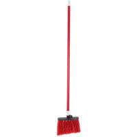 Carlisle 4108305 Sparta Spectrum Duo-Sweep 12 inch Angled Broom with Red Unflagged Bristles and 48 inch Handle